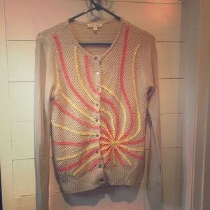 Anthropologie Hem And Thread Sunburst cardigan
